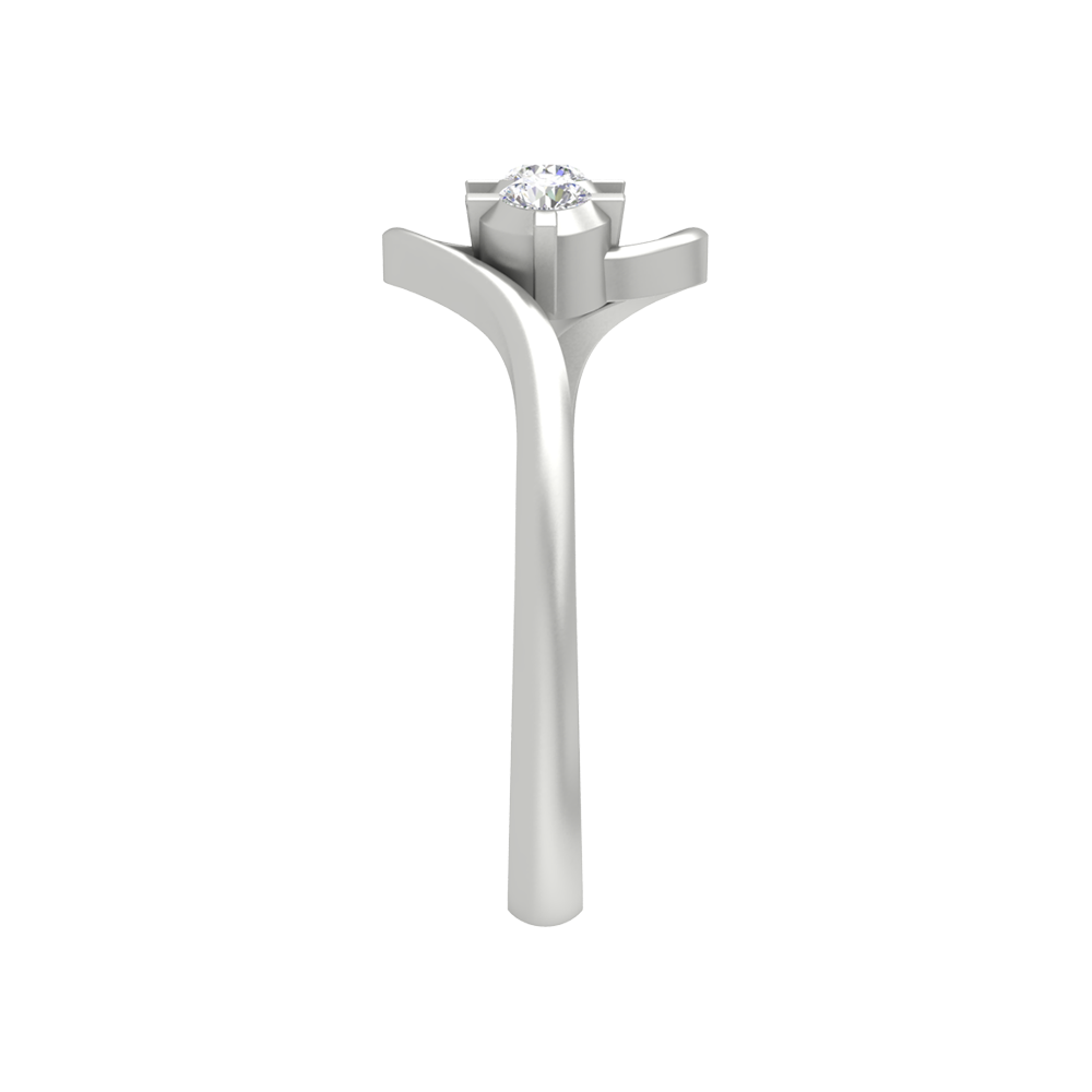 Vlour Band Tri Stone Ring In 925 Sterling Silver - Seven