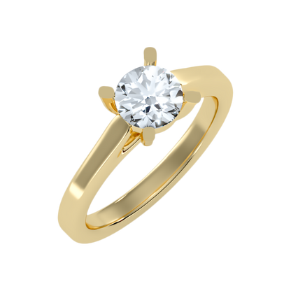 Voir Classic Solitaire Ring In 925 Sterling Silver - Ten