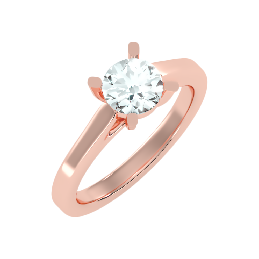 Voir Classic Solitaire Ring In 925 Sterling Silver - Six