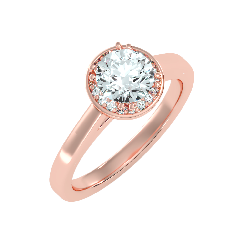 Wane Classic Halo Diamond Engagement Ring - One