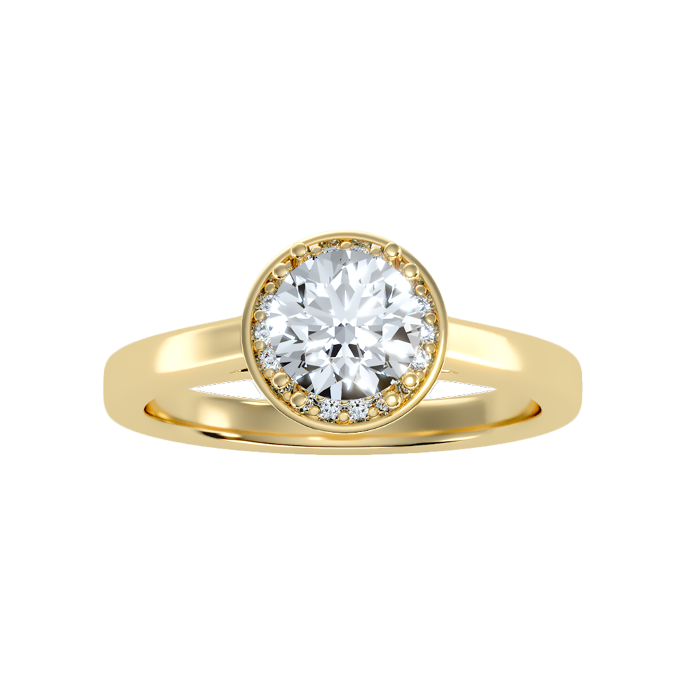 Wane Classic Halo Diamond Engagement Ring - Ten