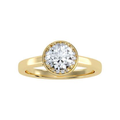 Wane Classic Halo Diamond Engagement Ring - Ten