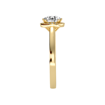 Wane Classic Halo Diamond Engagement Ring In 925 Sterling Silver - Eleven