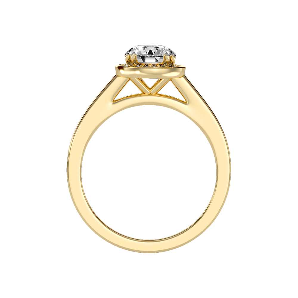 Wane Classic Halo Diamond Engagement Ring In 925 Sterling Silver - Twelve