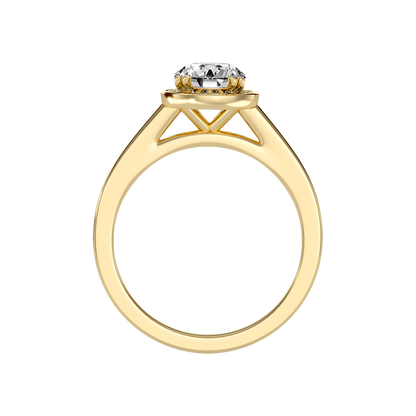 Wane Classic Halo Diamond Engagement Ring In 925 Sterling Silver - Twelve