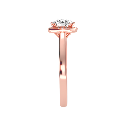 Wane Classic Halo Diamond Engagement Ring - Four