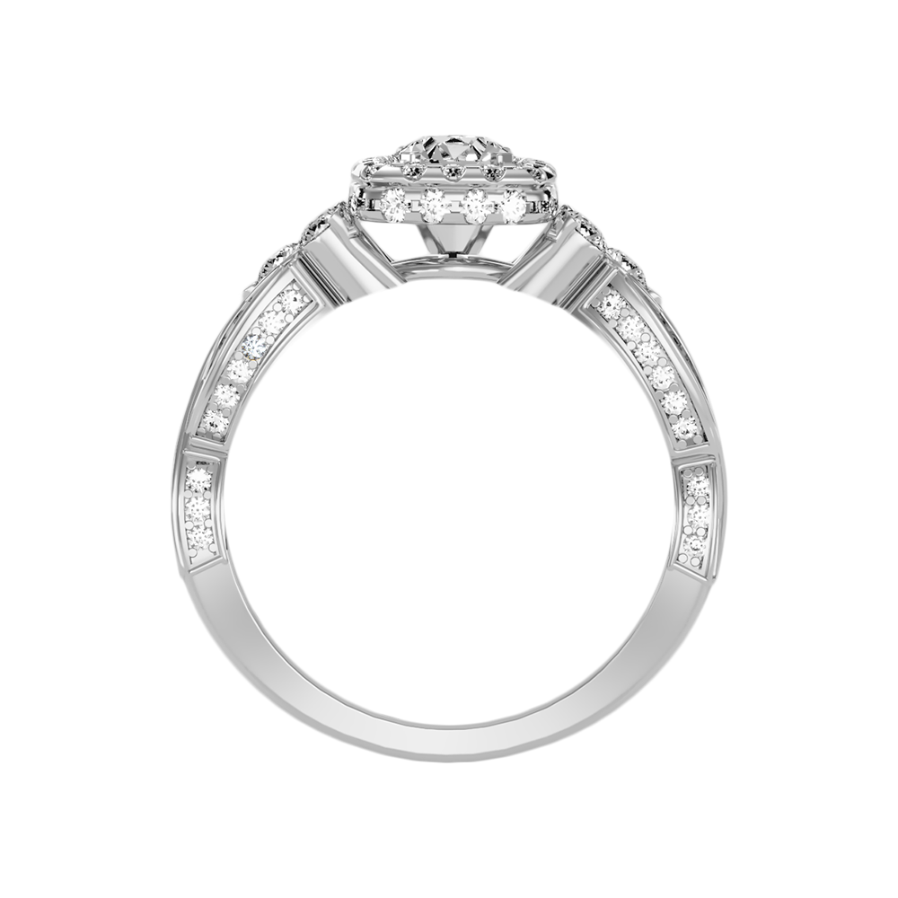 Warm Halo Ring In 925 Sterling Silver - Eight