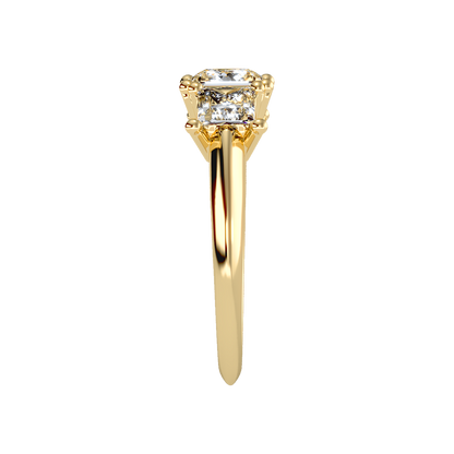 Warm Tri Stone Ring - Twelve