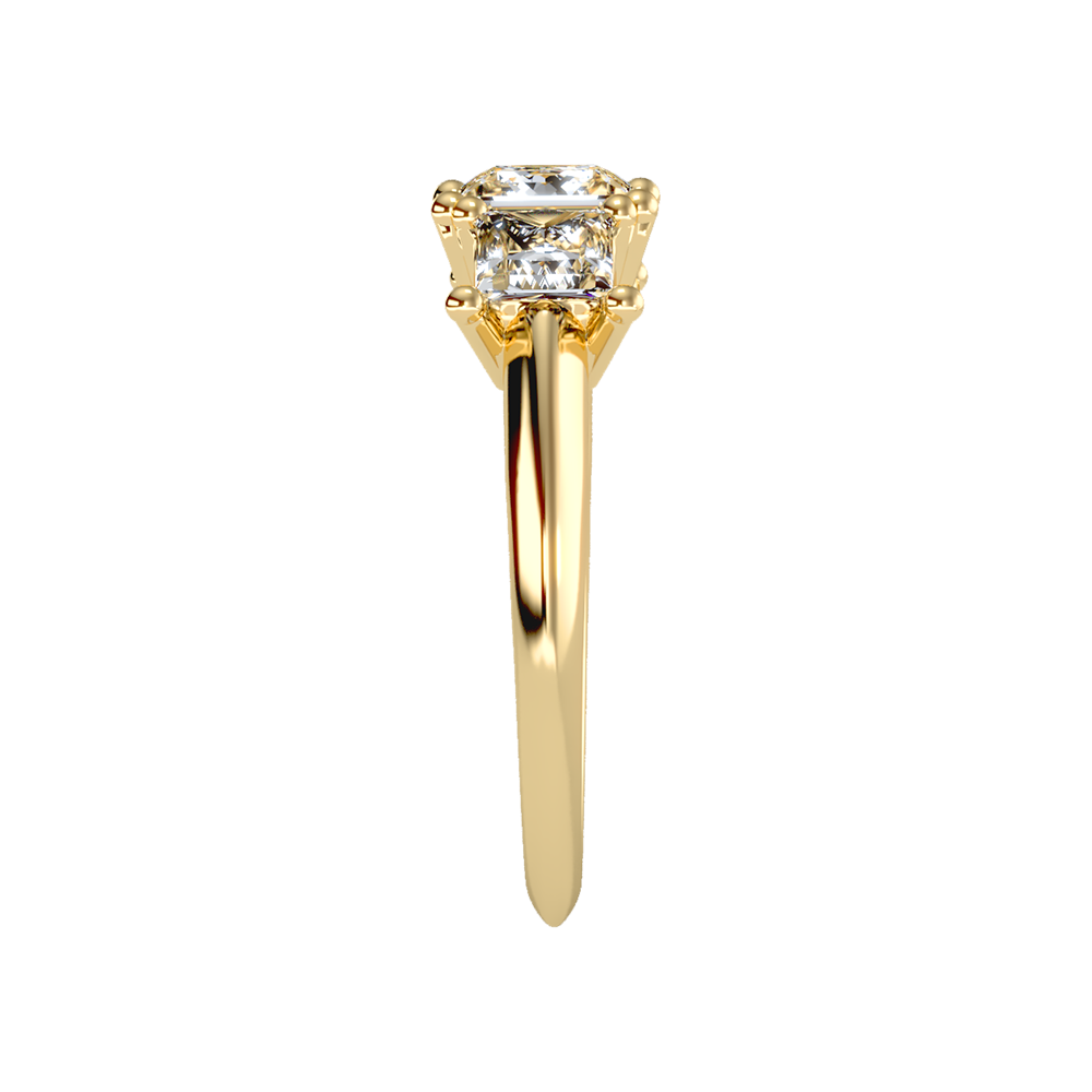 Warm Tri Stone Ring In 925 Sterling Silver - Twelve