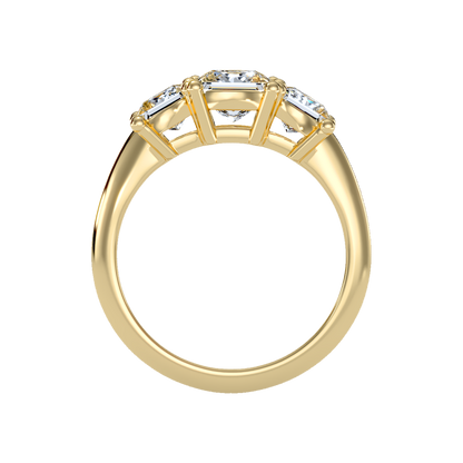 Warm Tri Stone Ring - Thirteen