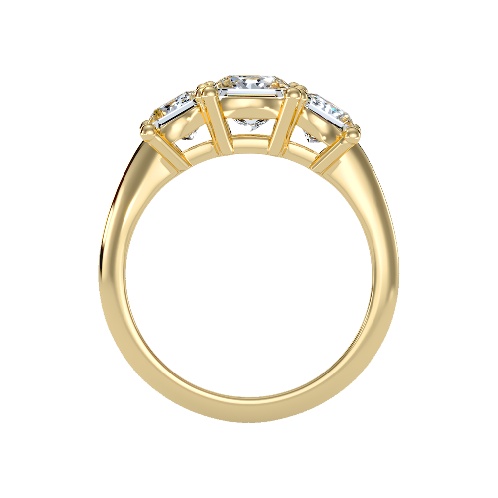Warm Tri Stone Ring In 925 Sterling Silver - Thirteen