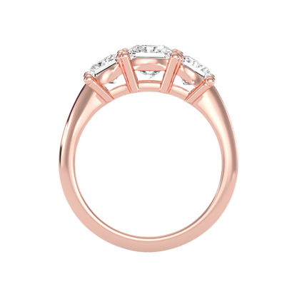 Warm Tri Stone Ring - Five
