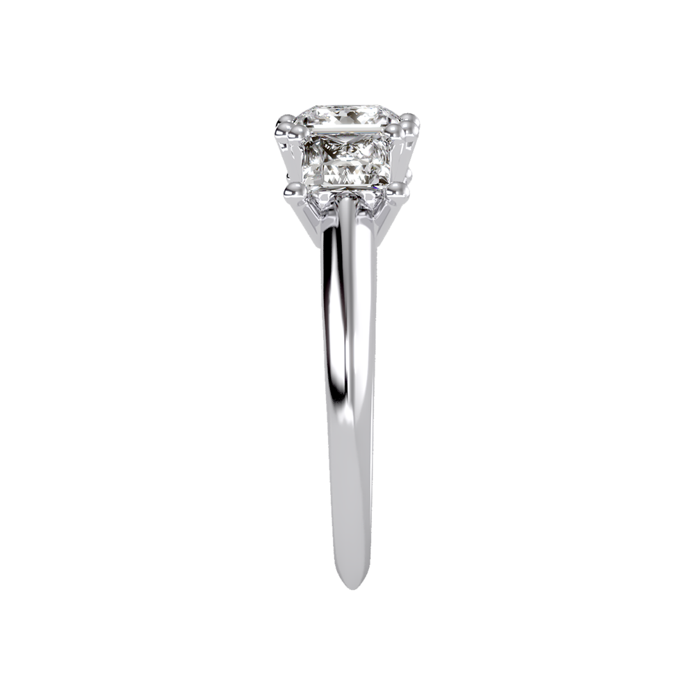 Warm Tri Stone Ring In 925 Sterling Silver - Eight