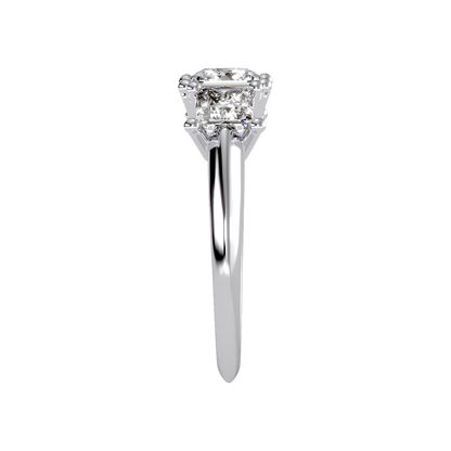 Warm Tri Stone Ring In 925 Sterling Silver - Eight