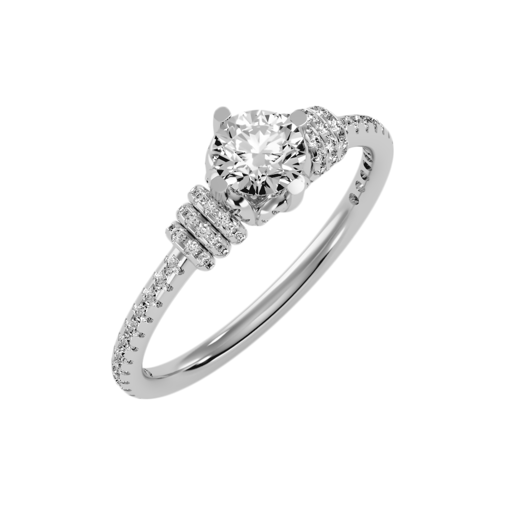 Wave Diamond Ring - Five
