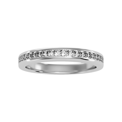 Wew Half Eternity Band In 925 Sterling Silver - Two