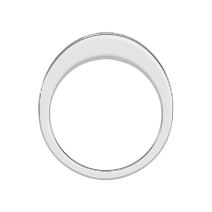 Wew Half Eternity Band In 925 Sterling Silver - Three