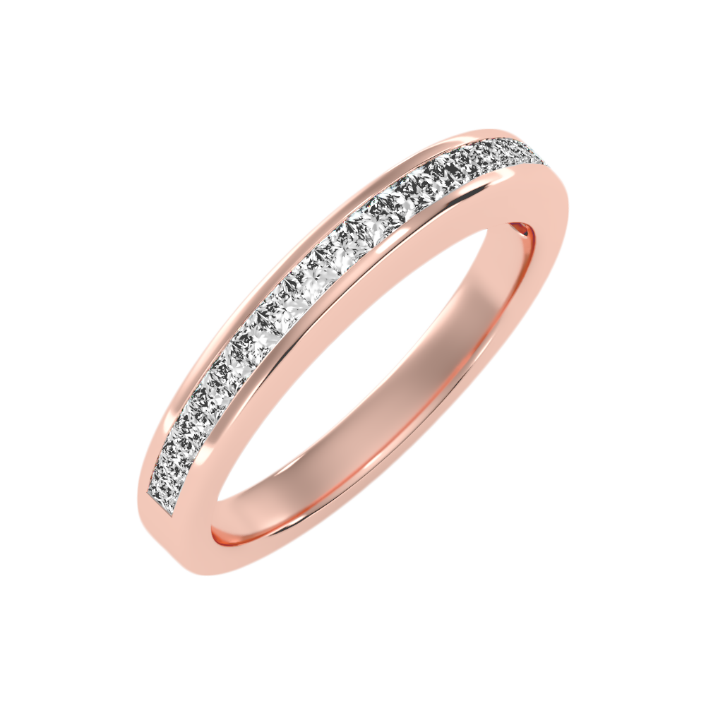 Wew Half Eternity Band In 925 Sterling Silver - Five