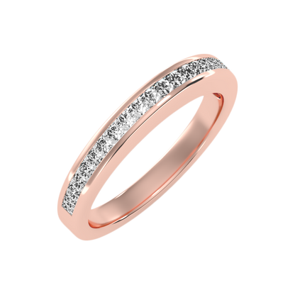 Wew Half Eternity Band In 925 Sterling Silver - Five