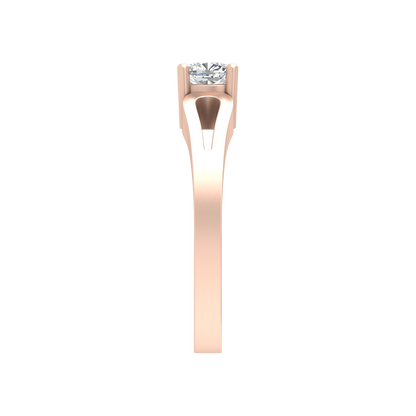 Whimsical Loop Solitaire Ring In 925 Sterling Silver - Twelve