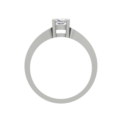 Whimsical Loop Solitaire Ring In 925 Sterling Silver - Eight