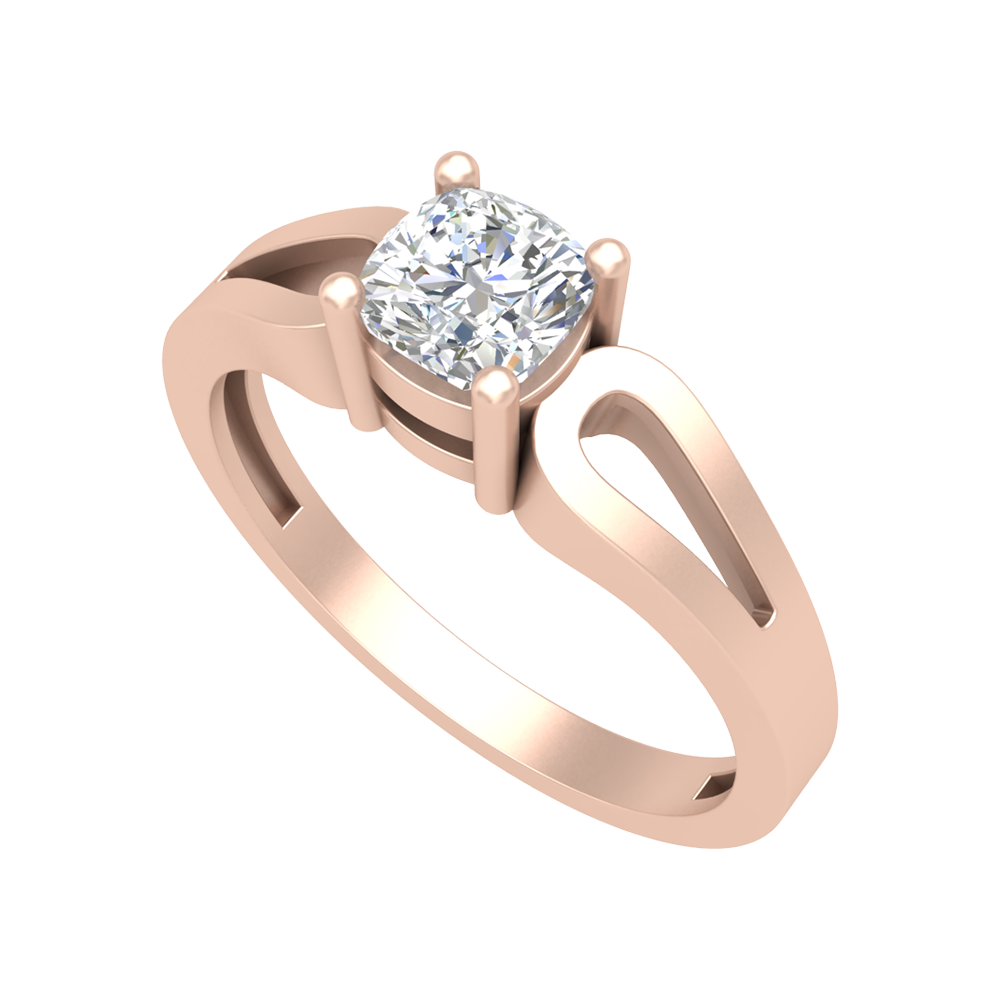 Whimsical Loop Solitaire Ring - Nine