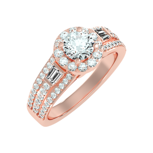 Wishful Halo Ring In 925 Sterling Silver - One