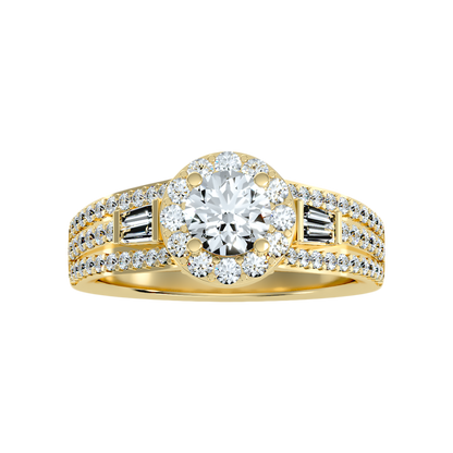Wishful Halo Ring In 925 Sterling Silver - Ten
