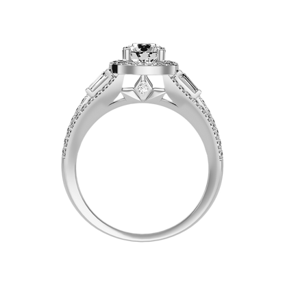 Wishful Halo Ring In 925 Sterling Silver - Eight