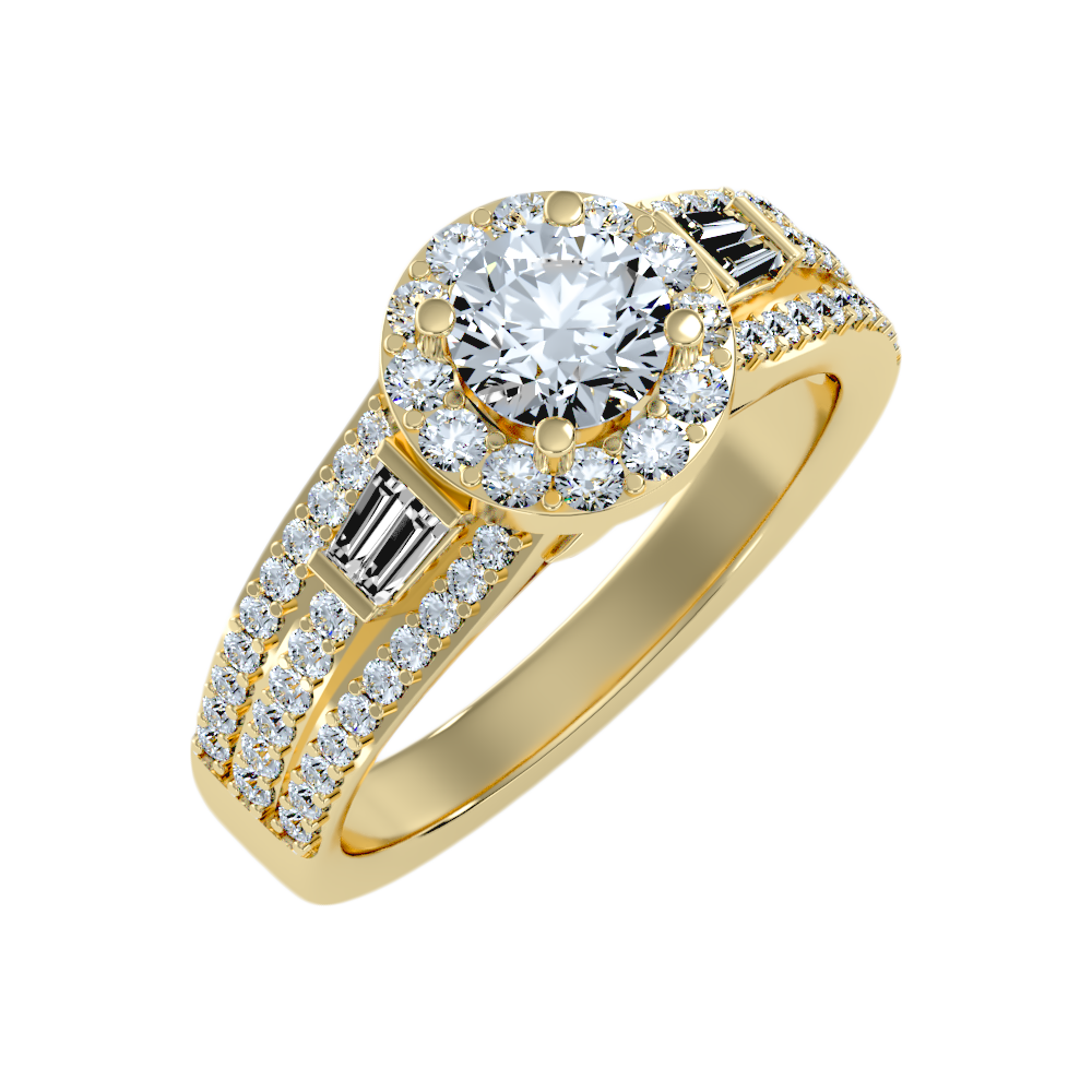 Wishful Halo Ring In 925 Sterling Silver - Nine