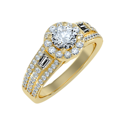 Wishful Halo Ring In 925 Sterling Silver - Nine