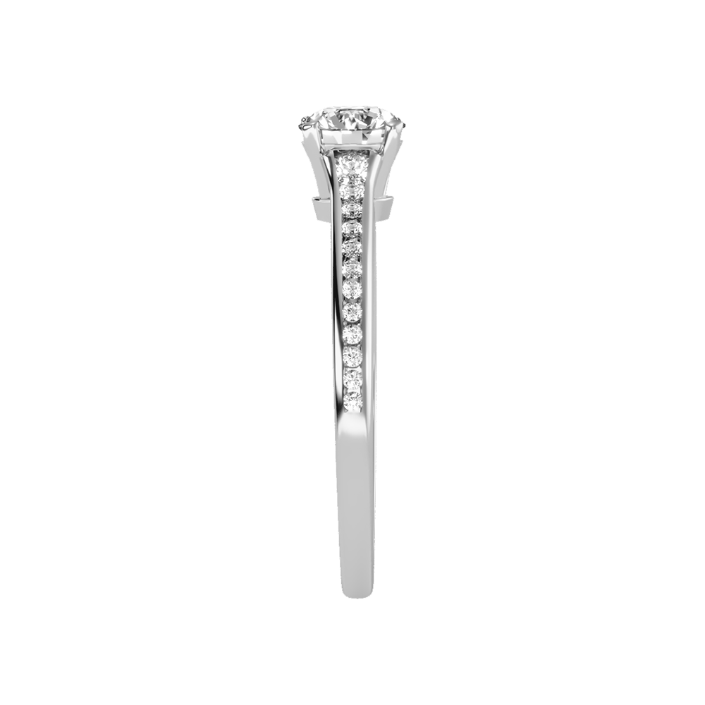 Wonderful Solitaire Ring In 925 Sterling Silver - Four