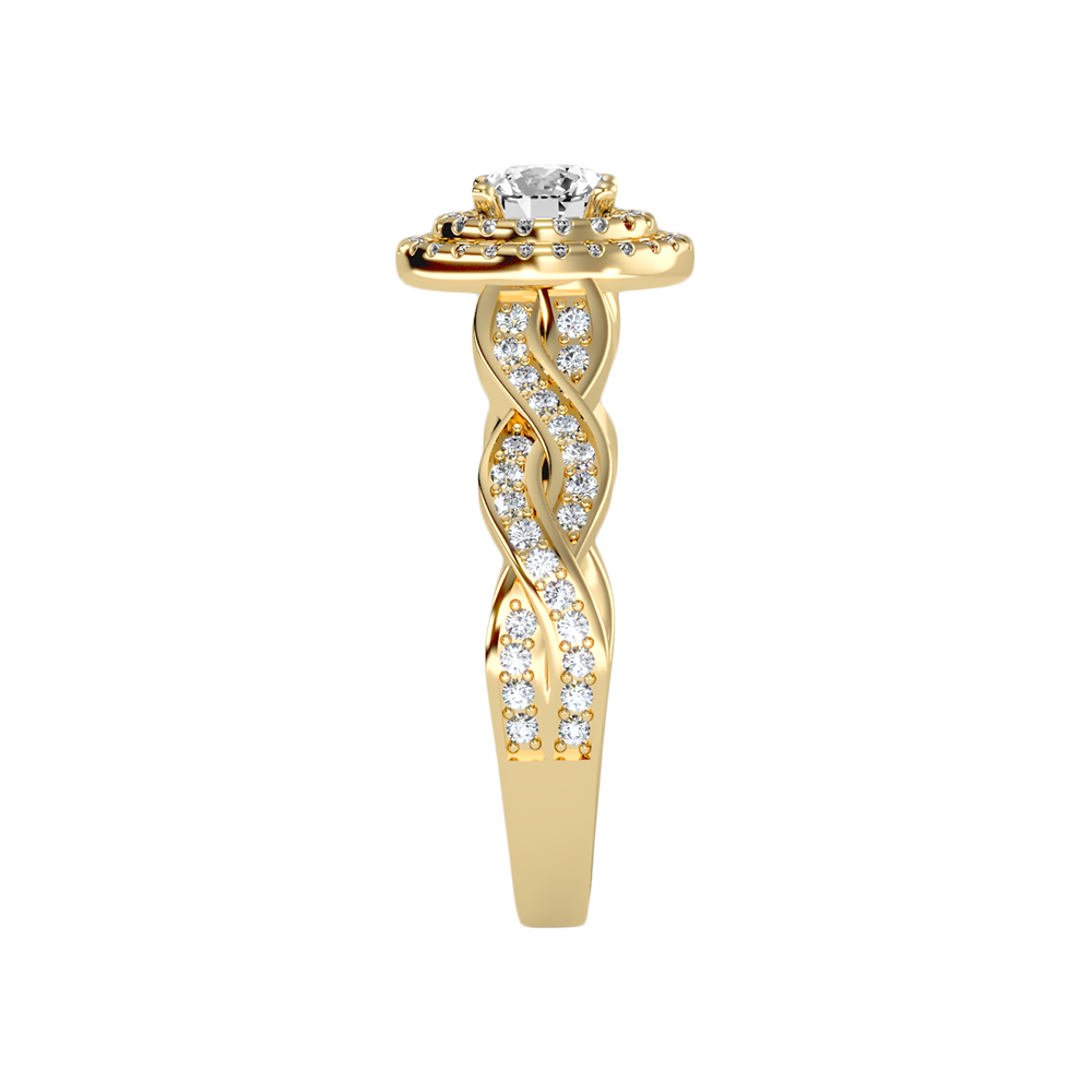 Wondrous Halo Ring In 925 Sterling Silver - Eleven