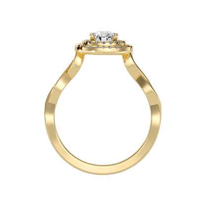 Wondrous Halo Ring In 925 Sterling Silver - Twelve