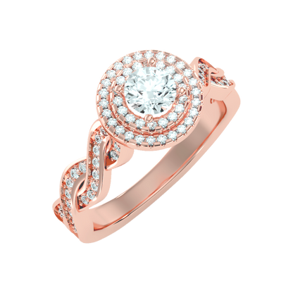 Wondrous Halo Ring In 925 Sterling Silver - Seven