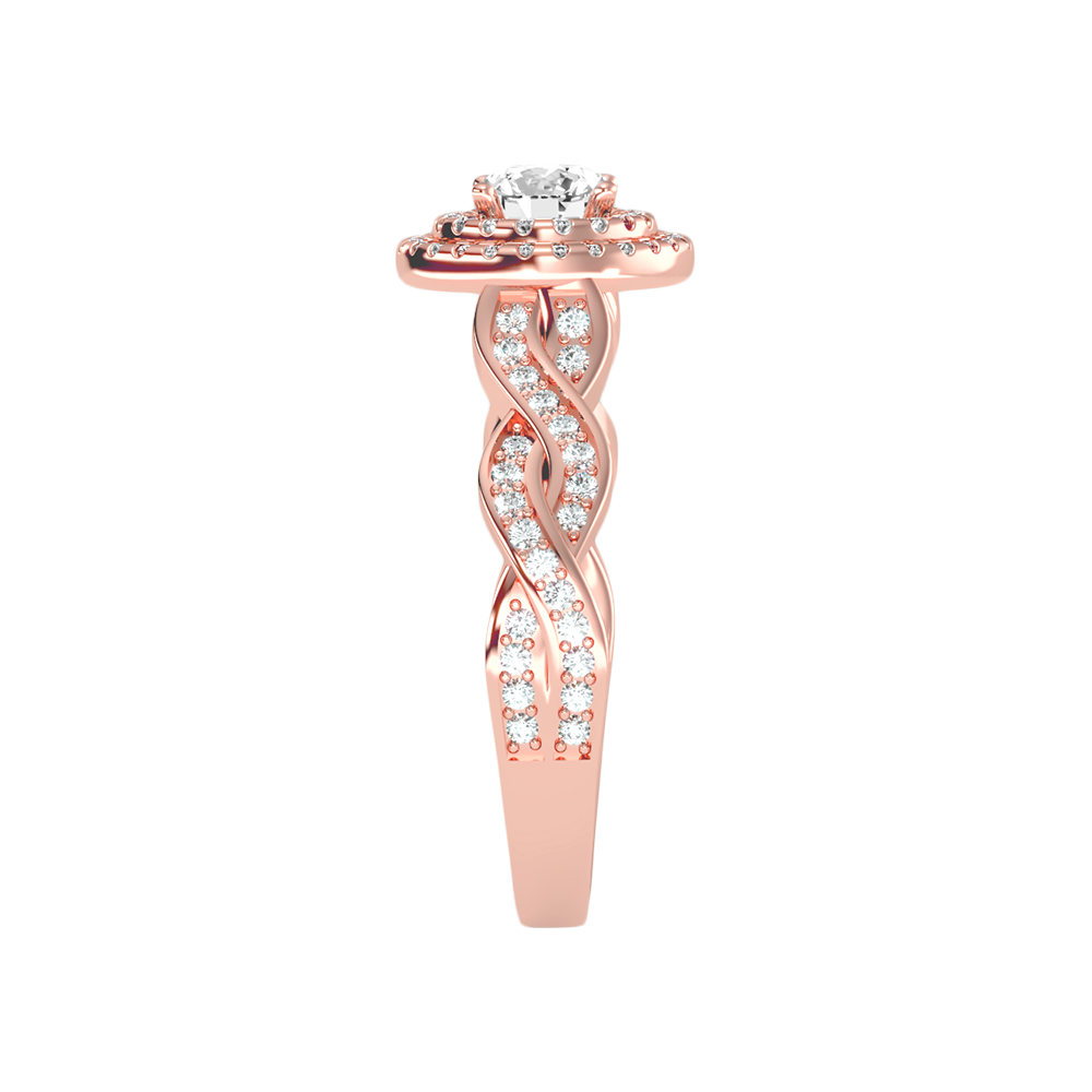 Wondrous Halo Ring In 925 Sterling Silver - Eight