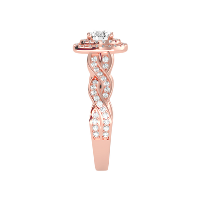 Wondrous Halo Ring In 925 Sterling Silver - Eight