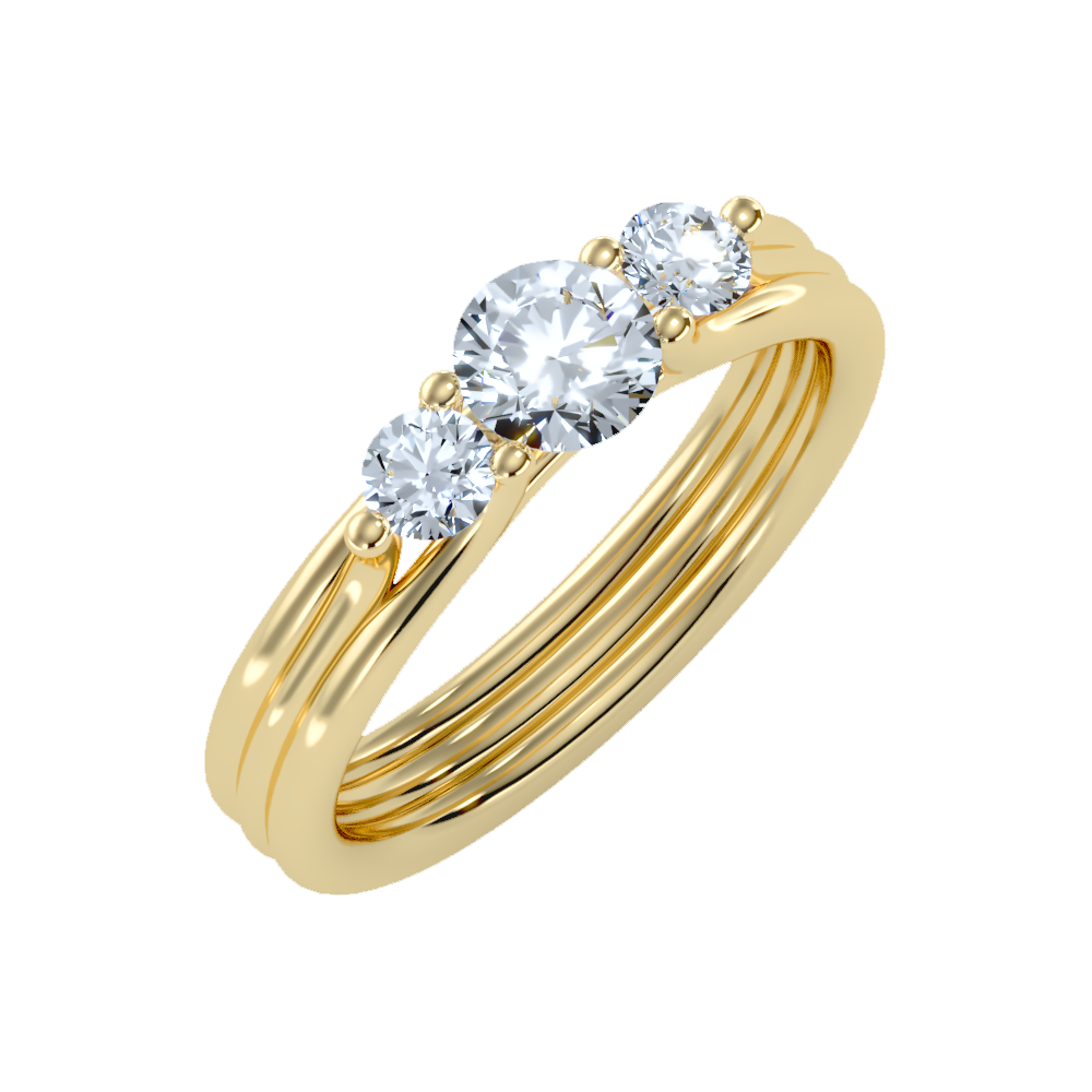 World Class Halo Solitaire Ring In 925 Sterling Silver - One