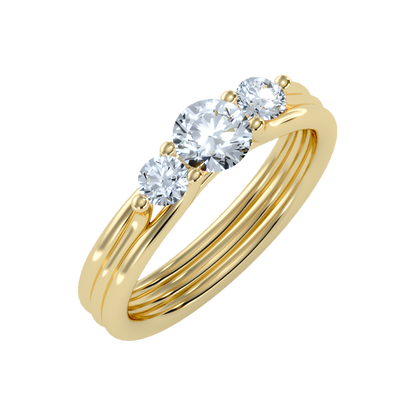 World Class Halo Solitaire Ring In 925 Sterling Silver - One