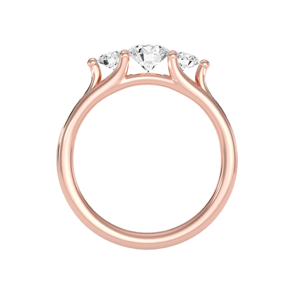World Class Halo Solitaire Ring In 925 Sterling Silver - Ten