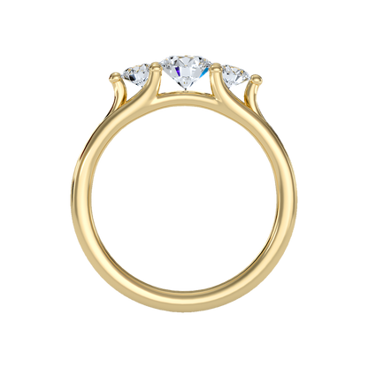 World Class Halo Solitaire Ring In 925 Sterling Silver - Two