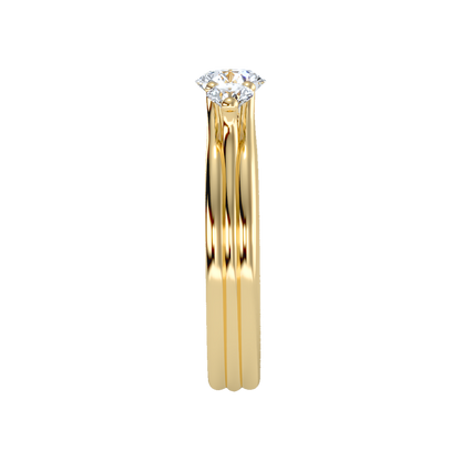 World Class Halo Solitaire Ring In 925 Sterling Silver - Four