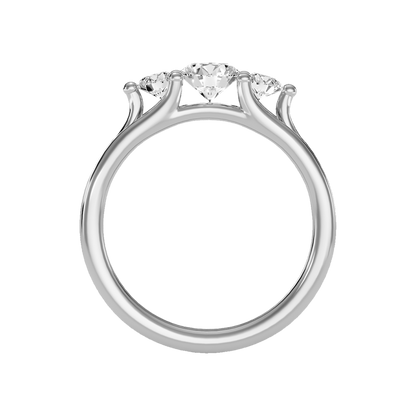 World Class Halo Solitaire Ring - Eight