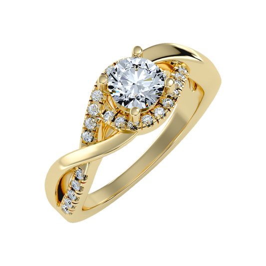 Youthful Halo Solitaire Ring - One