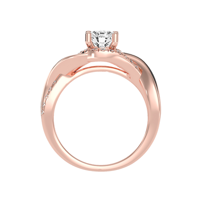 Youthful Halo Solitaire Ring In 925 Sterling Silver - Ten