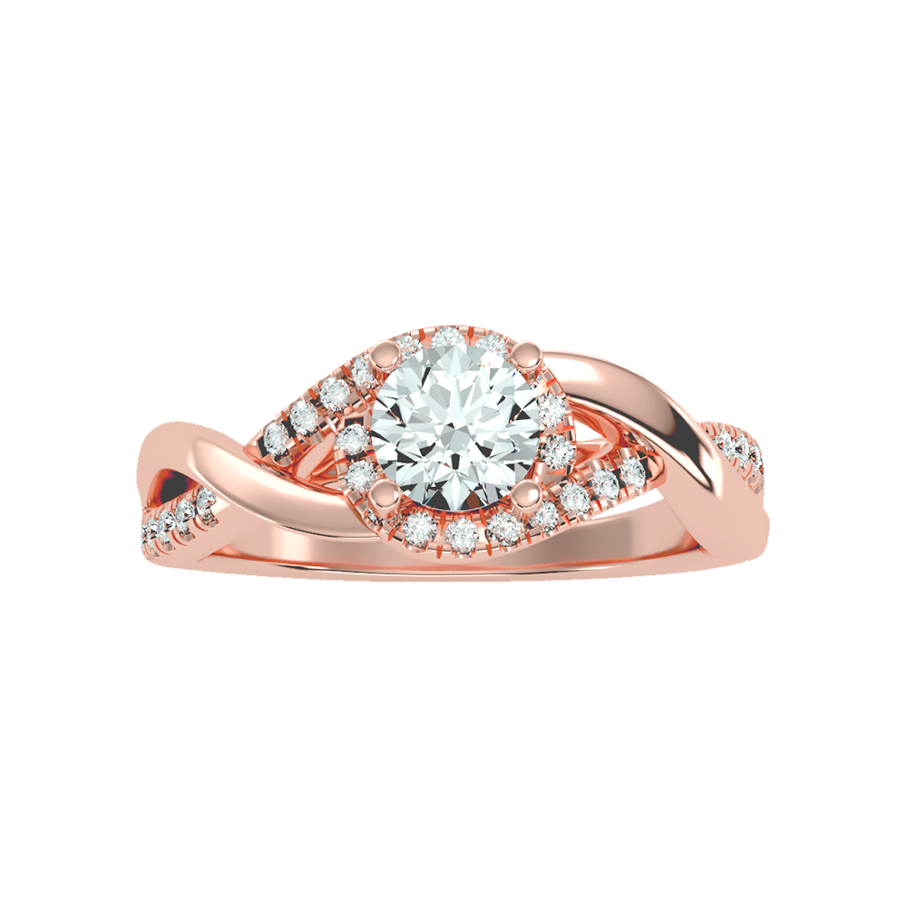 Youthful Halo Solitaire Ring - Eleven