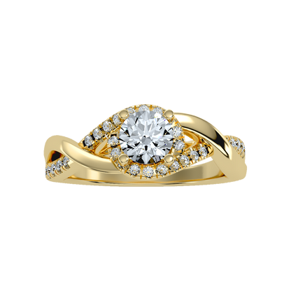 Youthful Halo Solitaire Ring - Three
