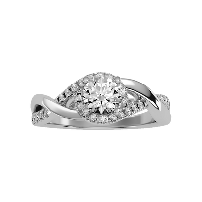 Youthful Halo Solitaire Ring - Six