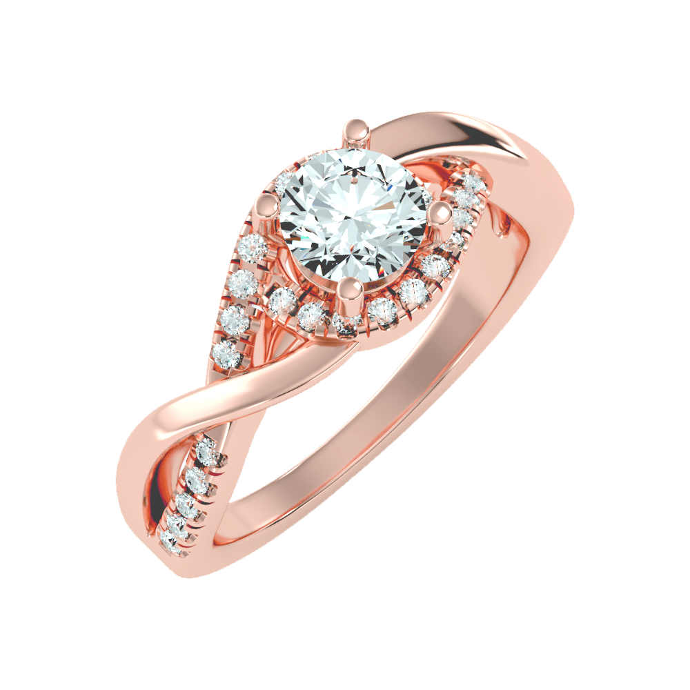 Youthful Halo Solitaire Ring - Nine