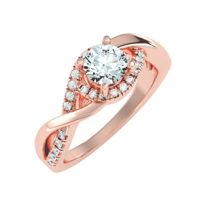 Youthful Halo Solitaire Ring - Nine